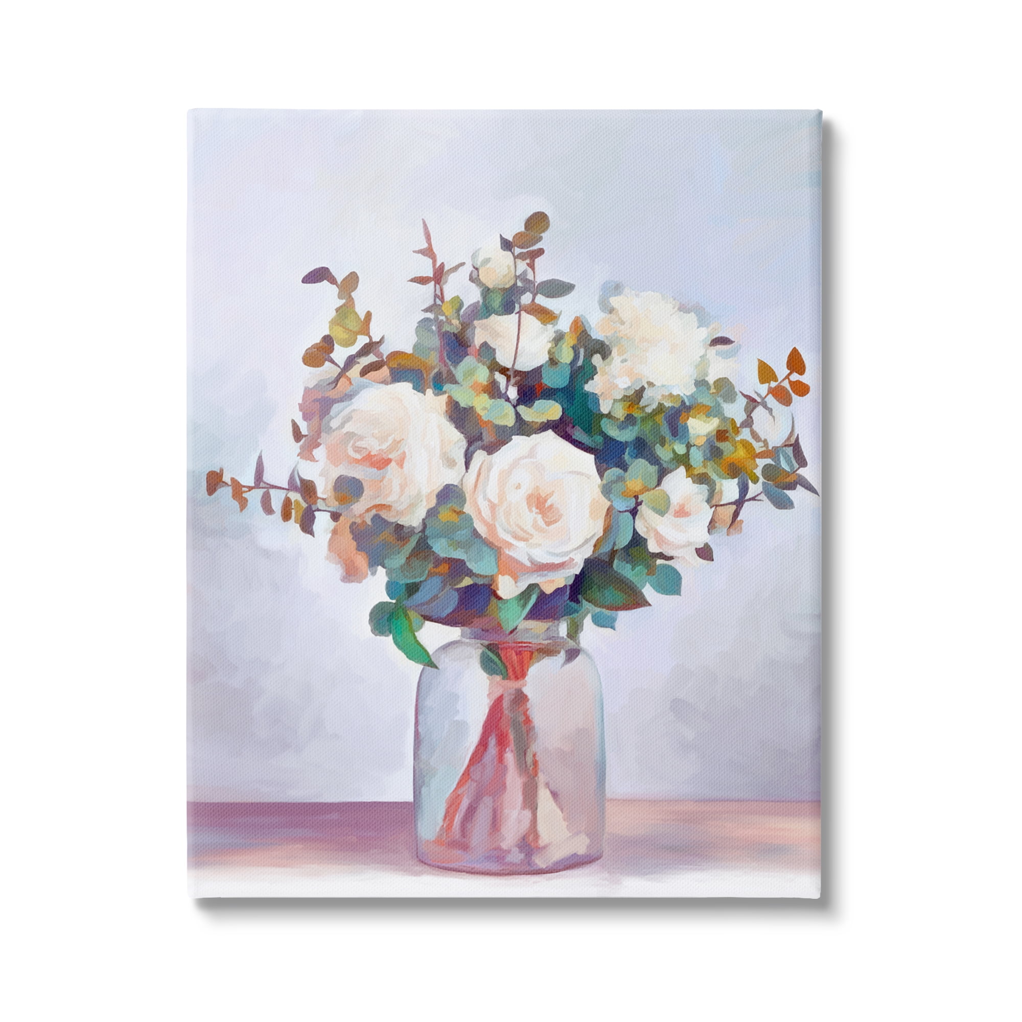 Stupell Industries Rose Bouquet Painting Botanical & Floral Painting Gallery Wrapped Canvas Print Wall Art, 24 x 30