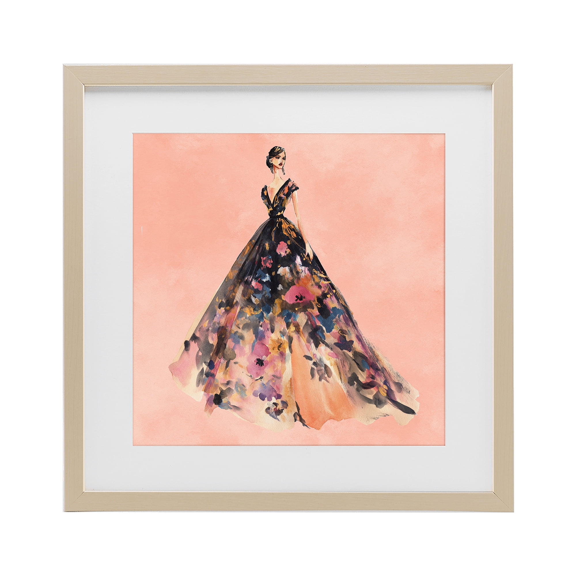 Stupell Industries Rose Gold Night Birch Framed Print Under Glass, design by Svetlana Aleynikova
