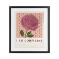 thumbnail image 1 of Stupell Industries Cottage Rose I Am Confident Affirmation Black Framed Print Under Glass, 13 x 16, by Courtney Haley, 1 of 7