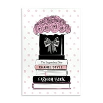 Stupell Industries Roses & Fashion Books Fashion Painting Unframed Art Print Wall Art, 10 x 15