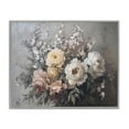 thumbnail image 1 of Stupell Industries Roses & Peonies on Gray Plants & Flowers Painting Gray Framed Art Print Wall Art, 20 x 16, 1 of 2