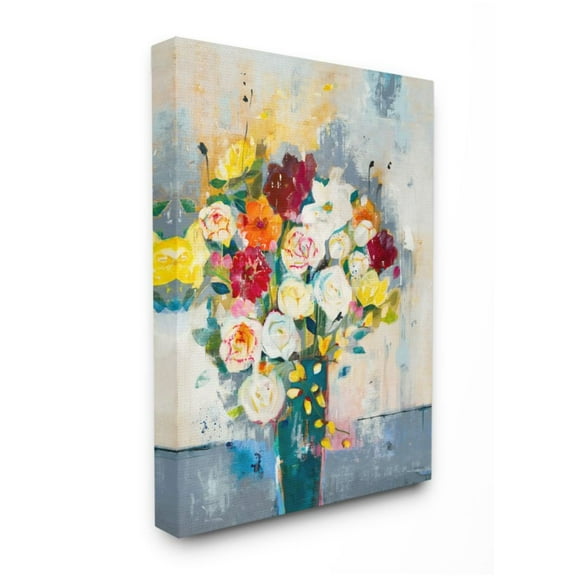 Stupell Industries Roses and Daisies Colorful Abstract Spring Bouquet Design by Third and Wall, 30" x 40"
