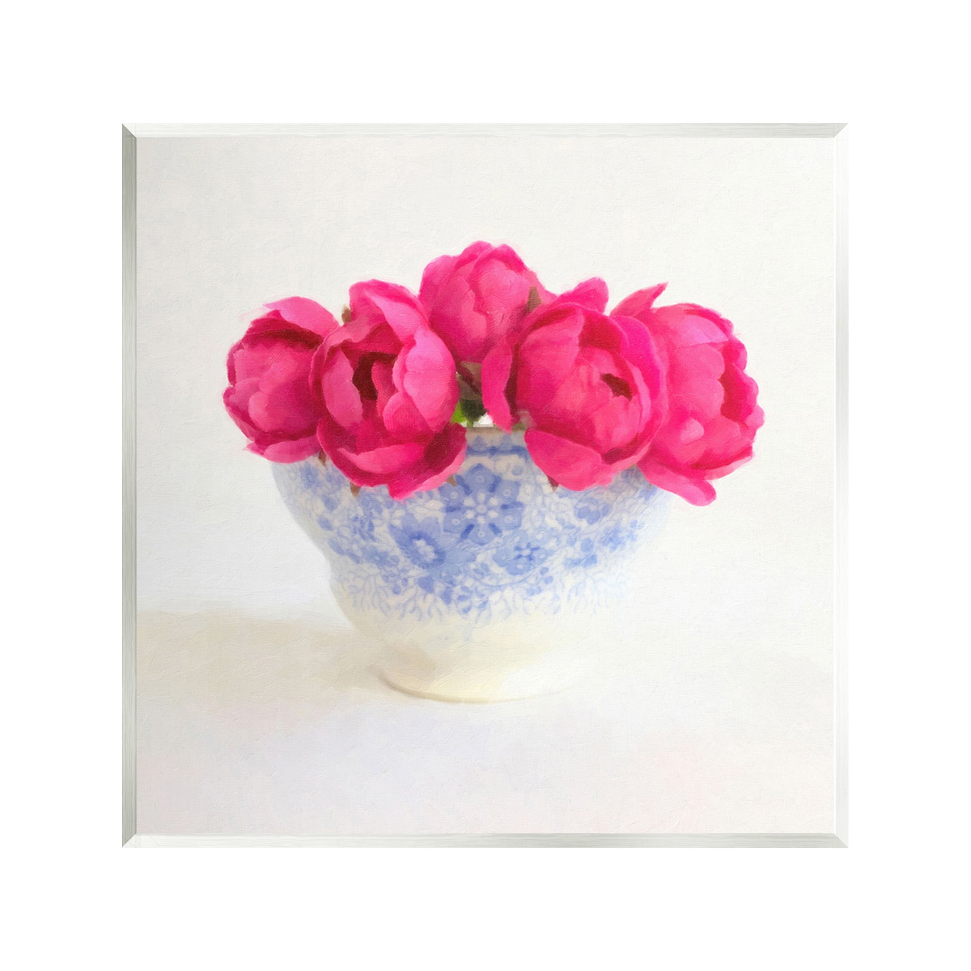 Stupell Industries Roses in Subtle Vase Botanical & Floral Painting Unframed Art Print Wall Art, 12 x 12