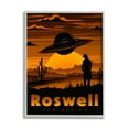 thumbnail image 1 of Stupell Industries Roswell NEW Mexico UFO Silhouette Travel & Places Painting Gray Framed Art Print Wall Art, 1 of 5