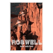 Stupell Industries Roswell New Mexico Desert UFOs Travel & Places Painting Unframed Art Print Wall Art