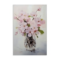 Stupell Industries Rosy Flower Vase Botanical & Floral Painting Gallery Wrapped Canvas Art Print Wall Art, 16 x 24