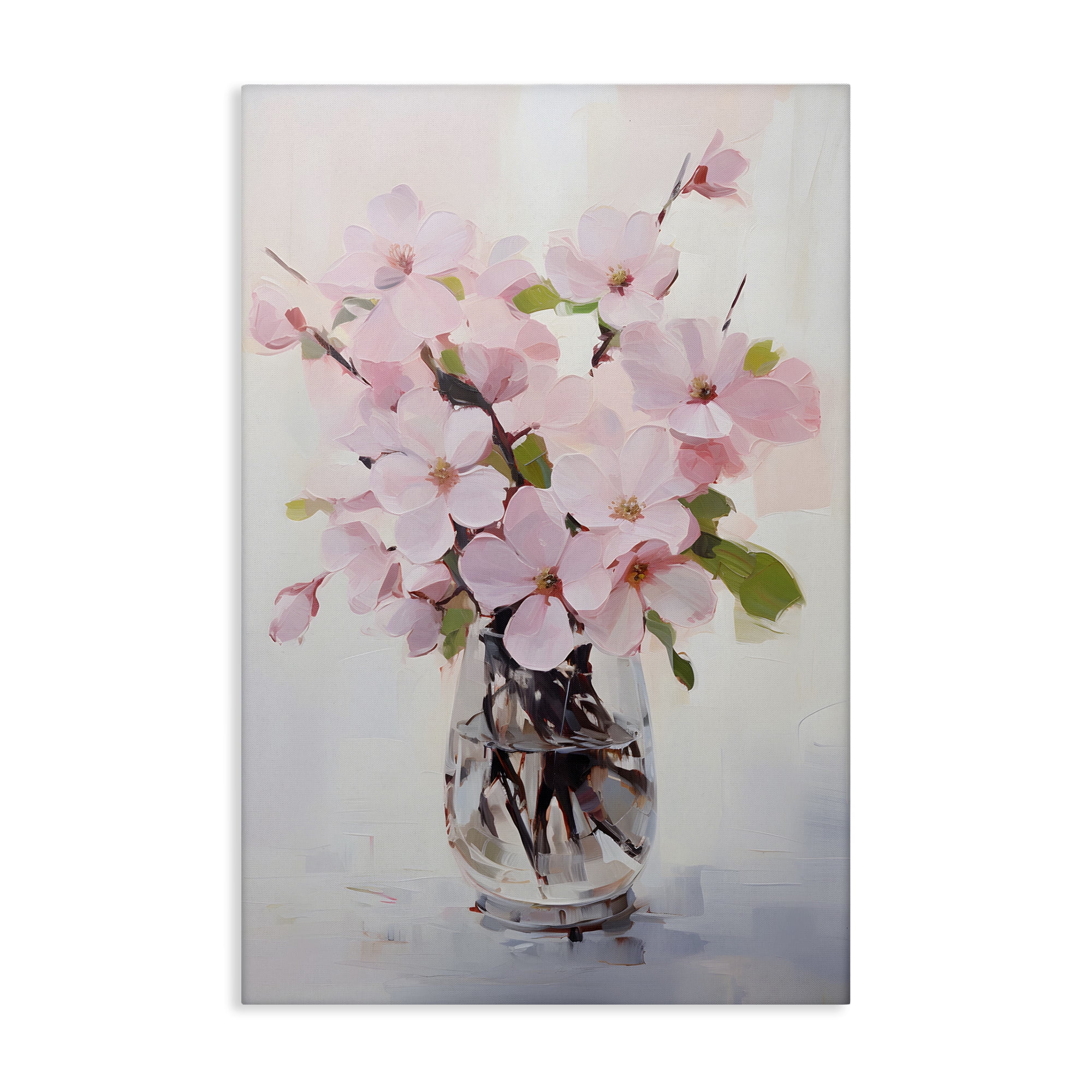 Stupell Industries Rosy Flower Vase Botanical & Floral Painting Gallery Wrapped Canvas Art Print Wall Art, 20 x 30