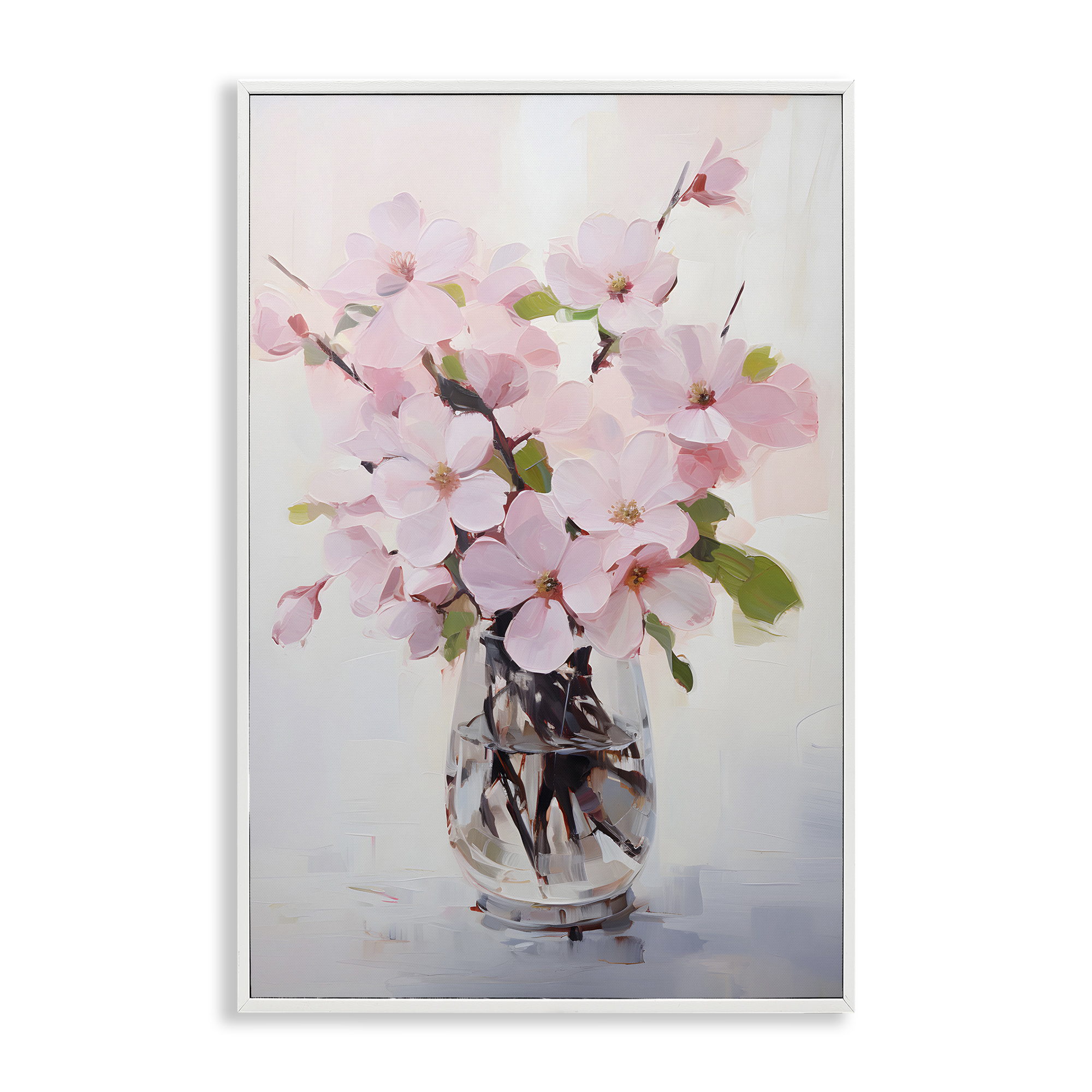 Stupell Industries Rosy Flower Vase Botanical & Floral Painting White Framed Art Print Wall Art, 20 x 30