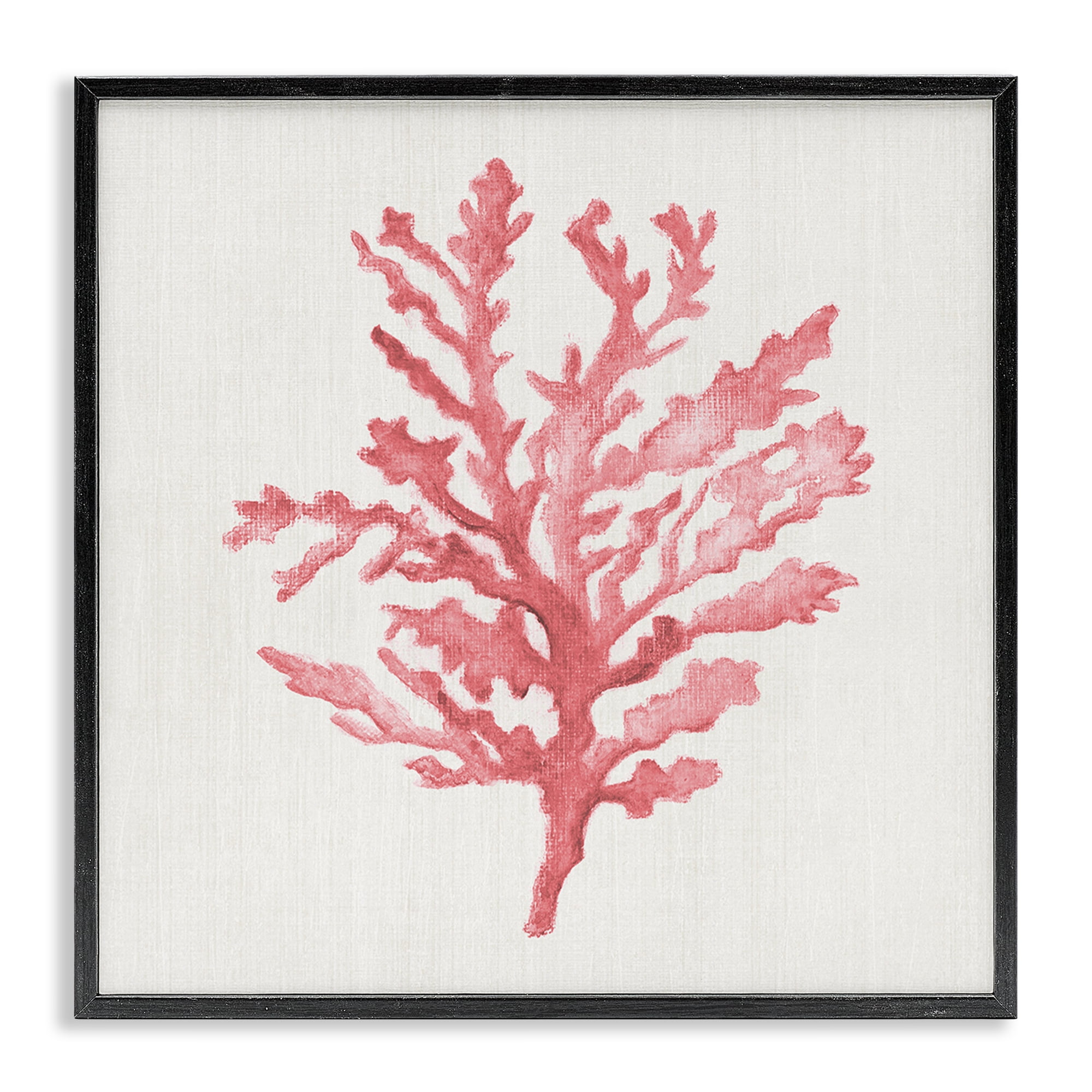 Stupell Industries Rosy Pink Coral Branch Black Framed Giclee Art, design by Janet Tava