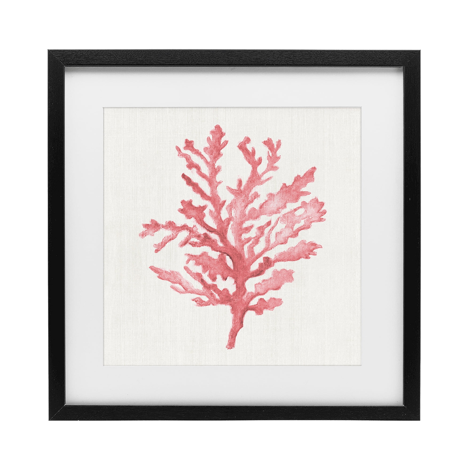 Stupell Industries Rosy Pink Coral Branch Black Framed Print Under Glass, design by Janet Tava