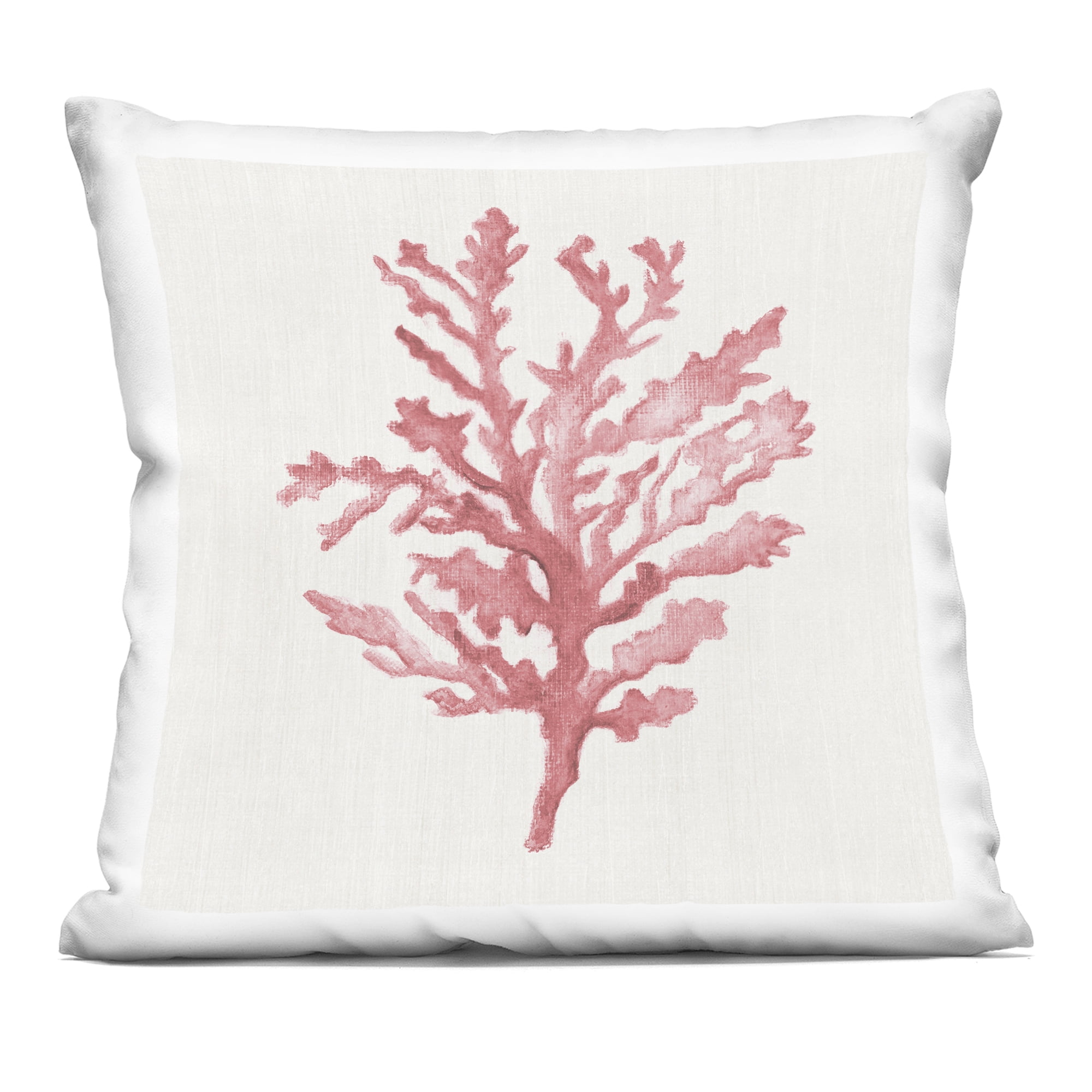 Stupell Industries Rosy Pink Coral Branch Decorative Printed Throw Pillow, design by Janet Tava, 18 x 7 x 18