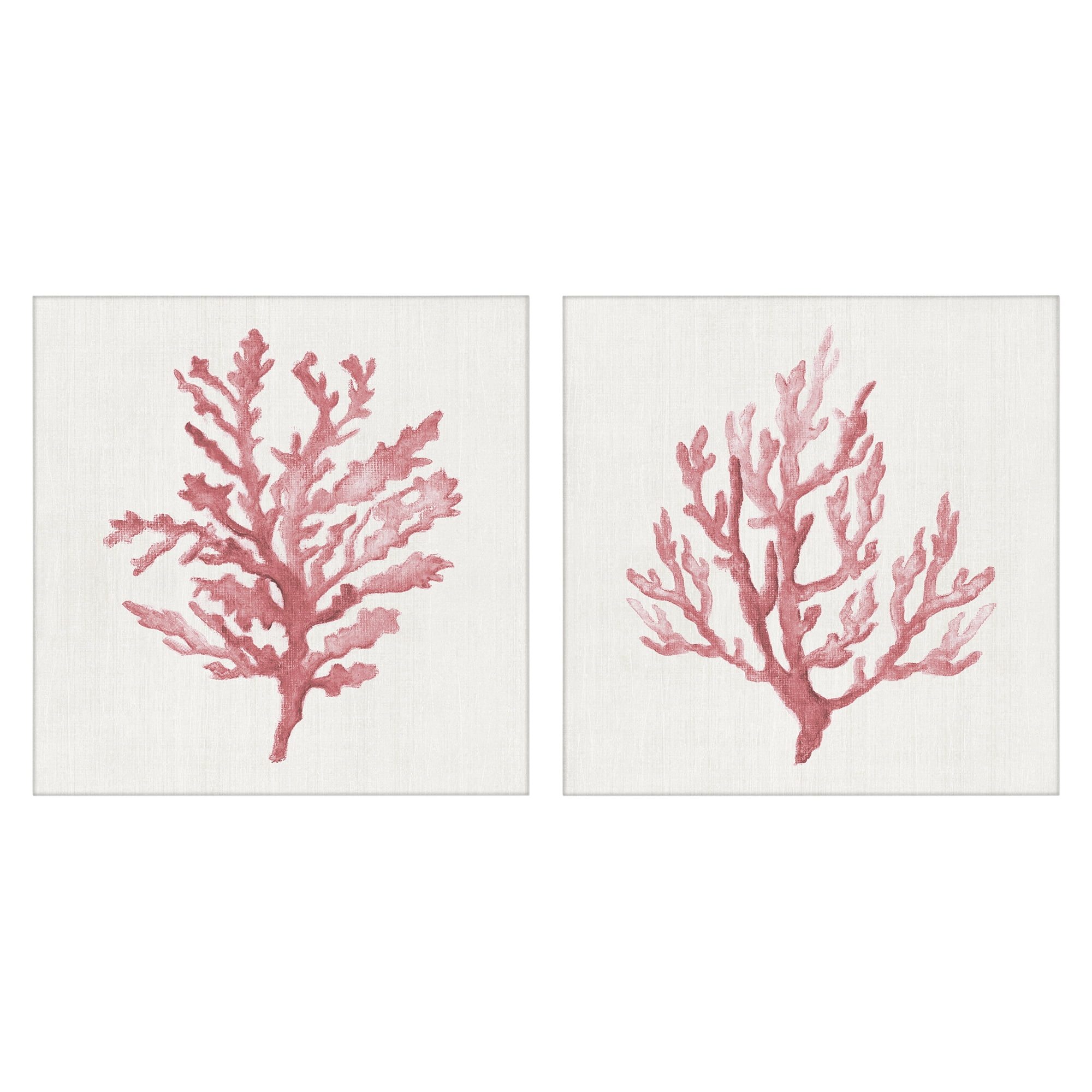 Stupell Industries Rosy Pink Coral Branches 2 Piece Canvas Wall Art Set, design by Janet Tava