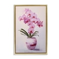 thumbnail image 1 of Stupell Industries Cottage Rosy Pink Orchid Gold Floating Frame Canvas Art, 21 x 31, by Petals Prints Design, 1 of 8