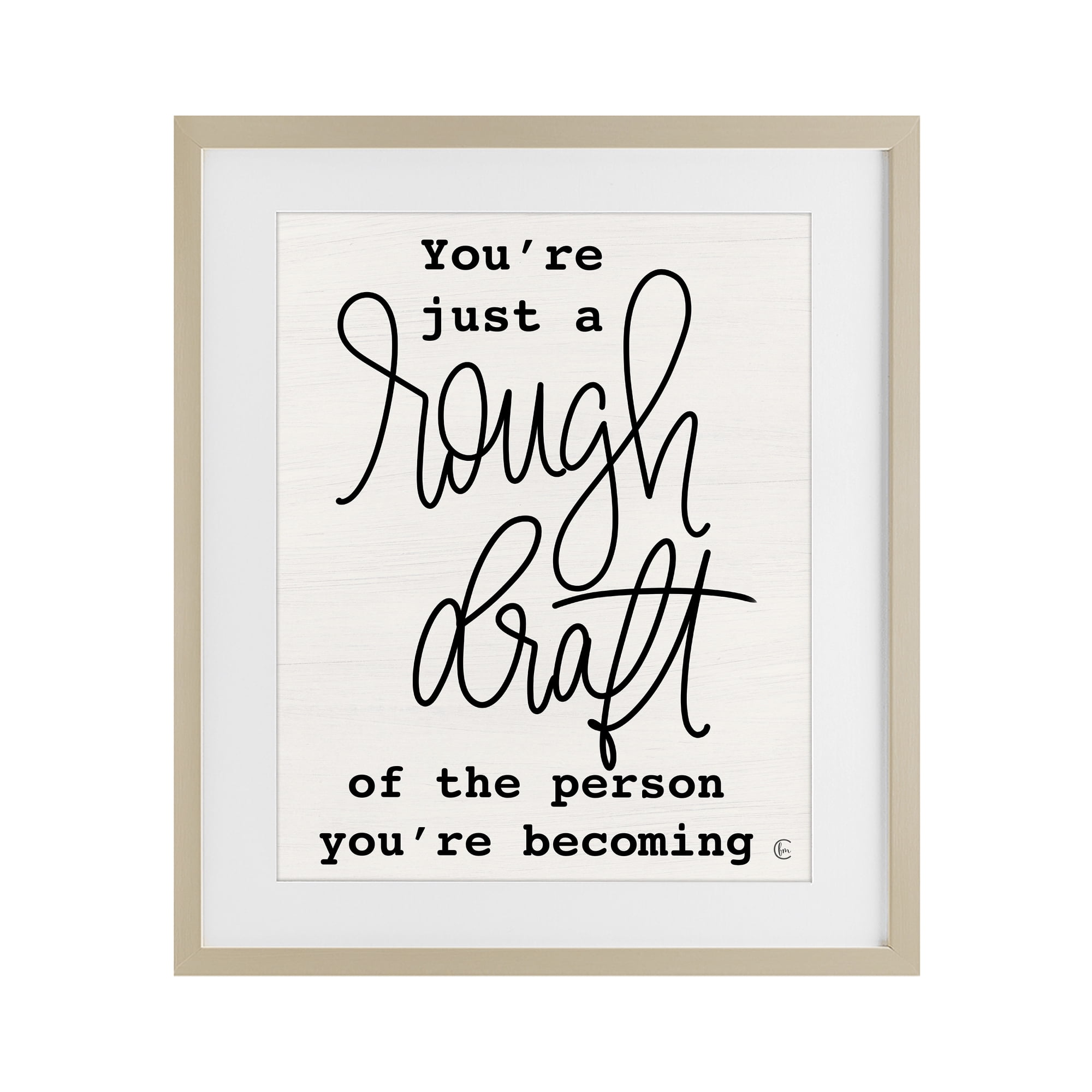 Stupell Industries Rough Draft Of Person Birch Framed Print Under Glass, design by Fearfully Made Creations