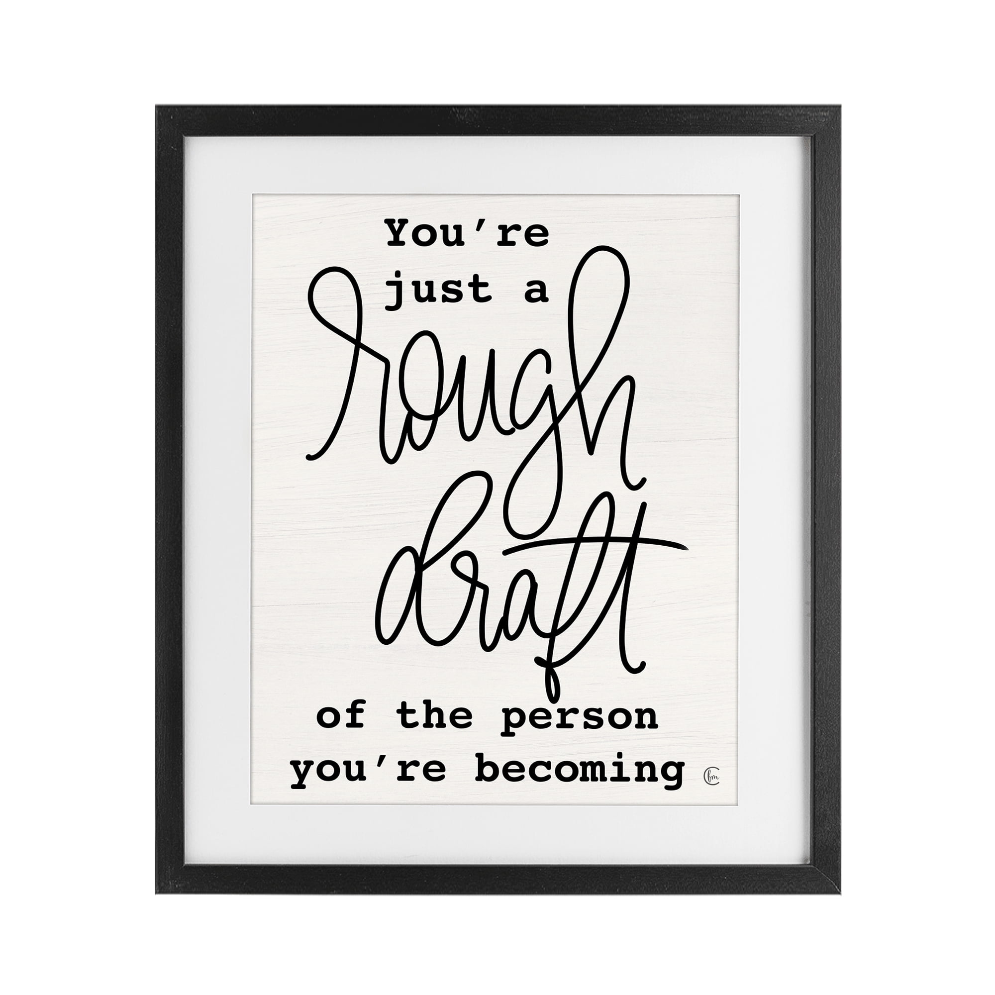 Stupell Industries Rough Draft Of Person Black Framed Print Under Glass, design by Fearfully Made Creations