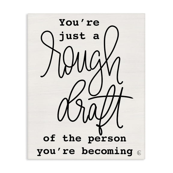 Stupell Industries Rough Draft Of Person Canvas Wall Art, design by Fearfully Made Creations