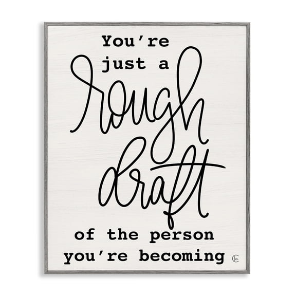 Stupell Industries Rough Draft Of Person Gray Framed Giclee Art, design by Fearfully Made Creations