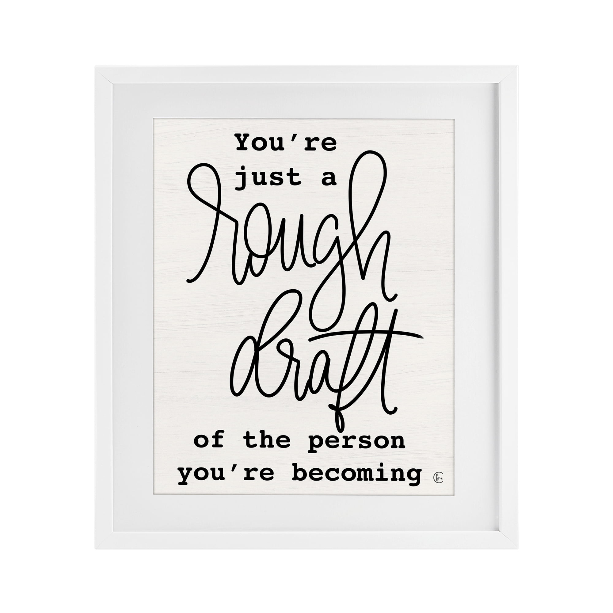 Stupell Industries Rough Draft Of Person White Framed Print Under Glass, design by Fearfully Made Creations