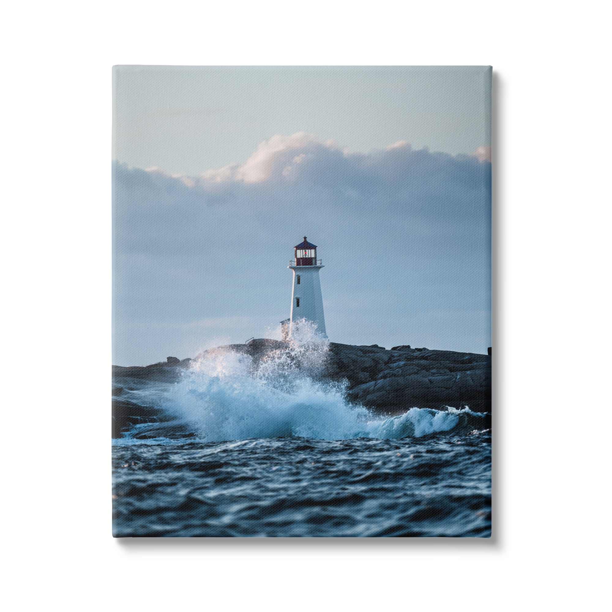 Stupell Industries Rough Sea Waves Photography Landscape Photography Gallery Wrapped Canvas Art Print Wall Art, 16 x 20