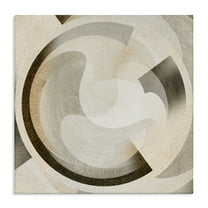Stupell Industries Round Arches Neutral Abstract Painting Wrapped Canvas Art Print Wall Art, 17 x 17