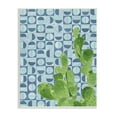 thumbnail image 1 of Stupell Industries Round Cactus Plant Prickly Pair Blue Shape Pattern, 13 x 19, Design by Jen Bucheli, 1 of 6