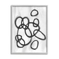 thumbnail image 1 of Stupell Industries Round Circular Linework Abstract Black White Design by Daphne Polselli, 11" x 14", Gray Framed, 1 of 1