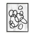 thumbnail image 1 of Stupell Industries Round Circular Linework Abstract Black White Design by Daphne Polselli, 24" x 30", Black Framed, 1 of 1