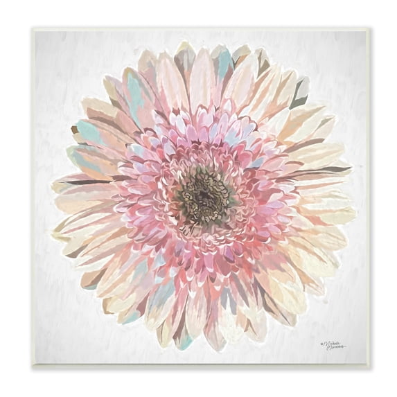 Stupell Industries Round Daisy Petal Design Flower Blossom Illustration Graphic Art Unframed Art Print Wall Art, Design by Michele Norman