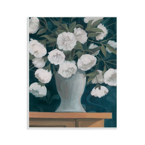 Stupell Industries Round Flowers Bouquet Plants & Flowers Painting Unframed Art Print Wall Art, 11 x 14