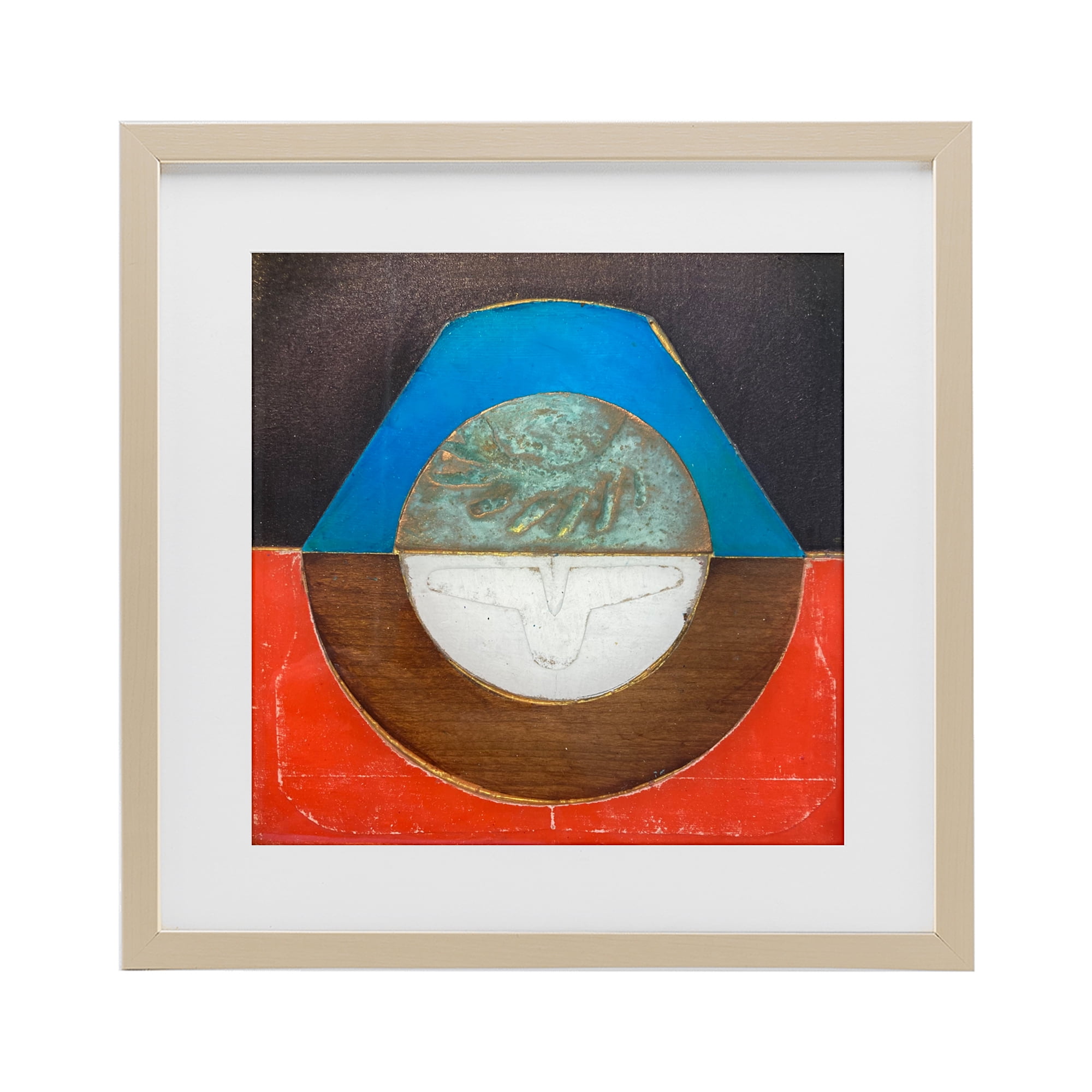 Stupell Industries Round Rustic Symmetry Birch Framed Print Under Glass, design by Matthew Finger