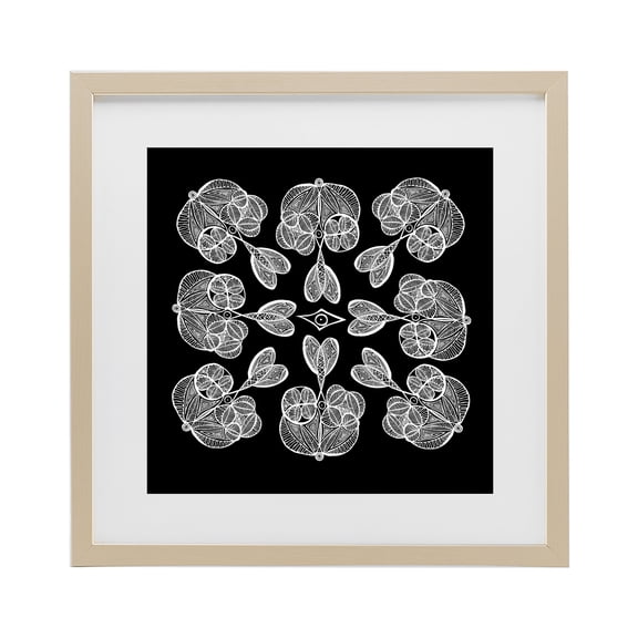 Stupell Industries Eclectic Rounded Symmetry Elementals Birch Framed Print Under Glass, 13 x 13, by El Perkin