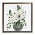 thumbnail image 1 of Stupell Industries Shabby Chic Rounded White Anemones Brown Floating Frame Canvas Art, 18 x 18, by Lucille Price, 1 of 8