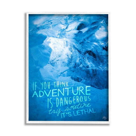 Stupell Industries Routine Is Lethal Phrase Graphic Art White Framed Art Print Wall Art, Design by K. Kaufman