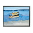 thumbnail image 1 of Stupell Industries Row Boat on Blue Coastal Shore Beach Landscape Black Framed, 24 x 30, Design by Craig Trewin Penny, 1 of 7