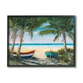 thumbnail image 1 of Stupell Industries Row Boats on Beach Shore Tropical Palm Trees, 20 x 16, Design by Julie Derice, 1 of 7