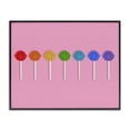 thumbnail image 1 of Stupell Industries Contemporary Row of Rainbow Lollipops Black Framed Giclee Art, 14 x 11, by LISH Creative, 1 of 8