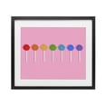 thumbnail image 1 of Stupell Industries Contemporary Row of Rainbow Lollipops Black Framed Print Under Glass, 16 x 13, by LISH Creative, 1 of 8