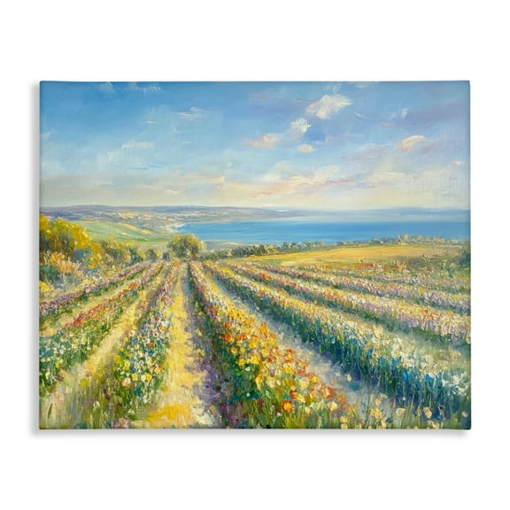 Stupell Industries Rows Of Flowers Landscape Canvas Wall Art design by Petal Prints Design, 24 x 30