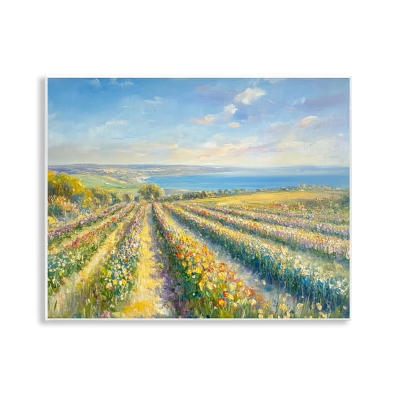 Stupell Industries Rows Of Flowers Landscape Wall Plaque Art design by Petal Prints Design, 11 x 14