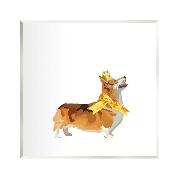Stupell Industries Royal Corgi Dog Animals & Insects Painting Unframed Art Print Wall Art, 12 x 12