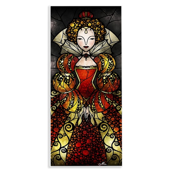 Stupell Industries Royal Elizabeth I Portrait People Painting Unframed Art Print Wall Art, 7 x 17