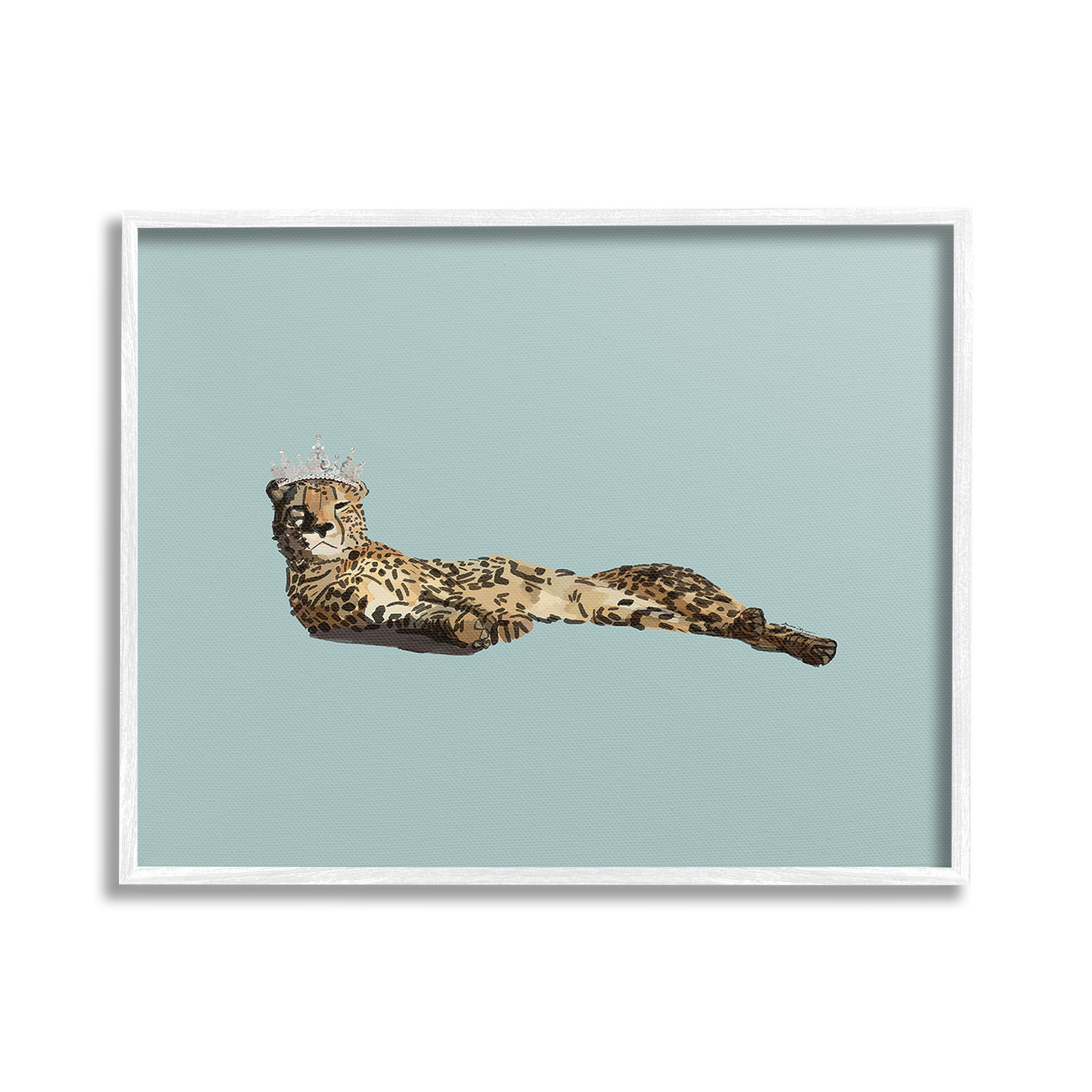 Stupell Industries Royal Leopard with Crown Animals & Insects Painting