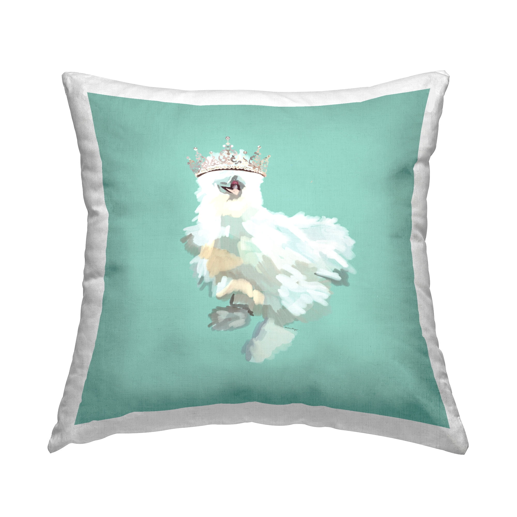 Stupell Industries Royal Silkie Chicken Decorative Printed Throw Pillow Design by Amelia Noyes