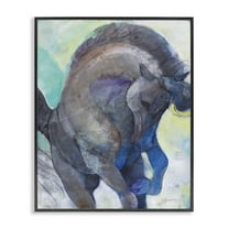 Stupell Industries Royal Splendor Stallion Animals & Insects Painting Black Framed Art Print Wall Art, 11 x 14