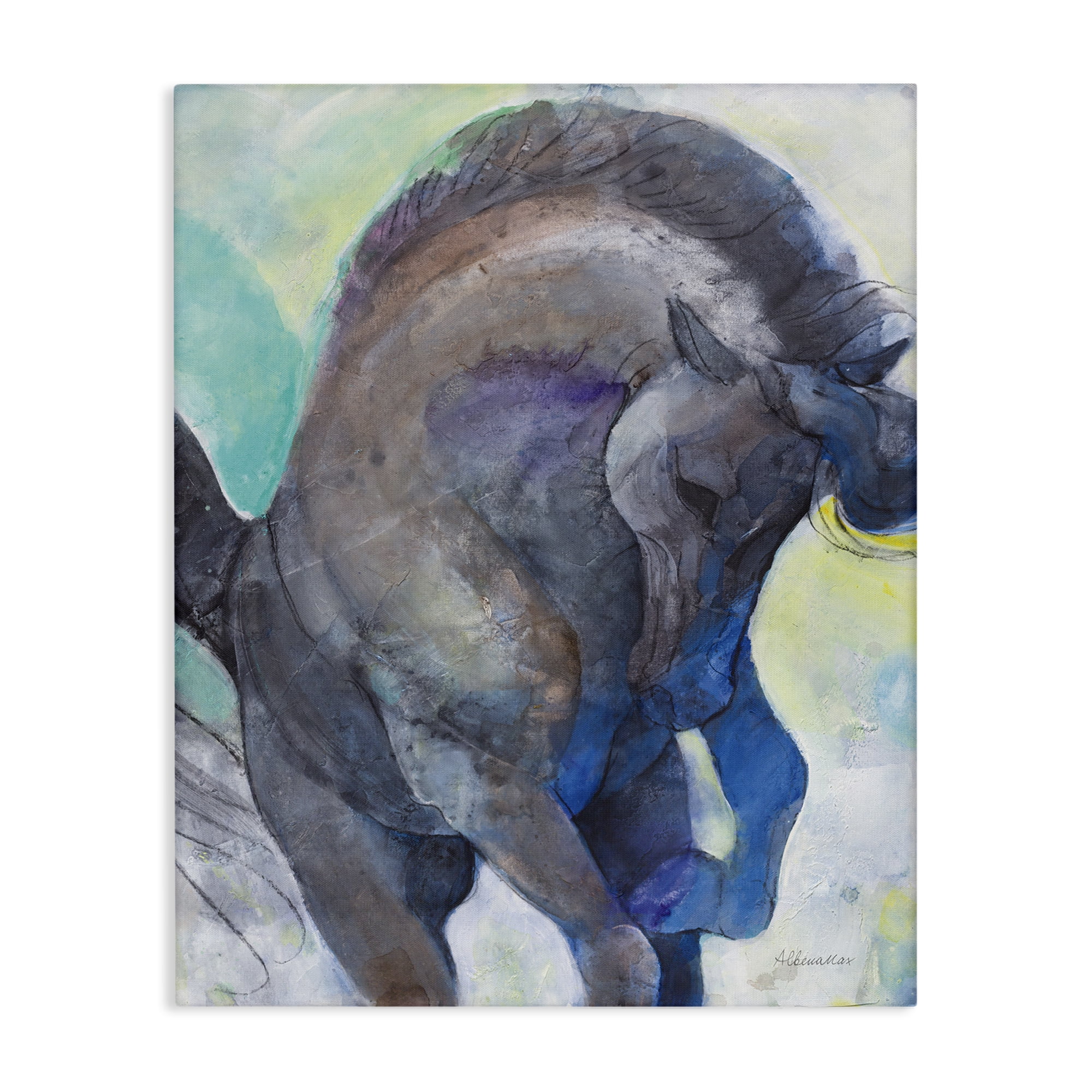 Stupell Industries Royal Splendor Stallion Animals & Insects Painting Gallery Wrapped Canvas Art Print Wall Art, 36 x 48
