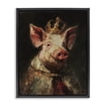 thumbnail image 1 of Stupell Industries Traditional Royal Swine Portrait Black Floating Frame Canvas Art, 25 x 31, by Svetlana Aleynikova, 1 of 8