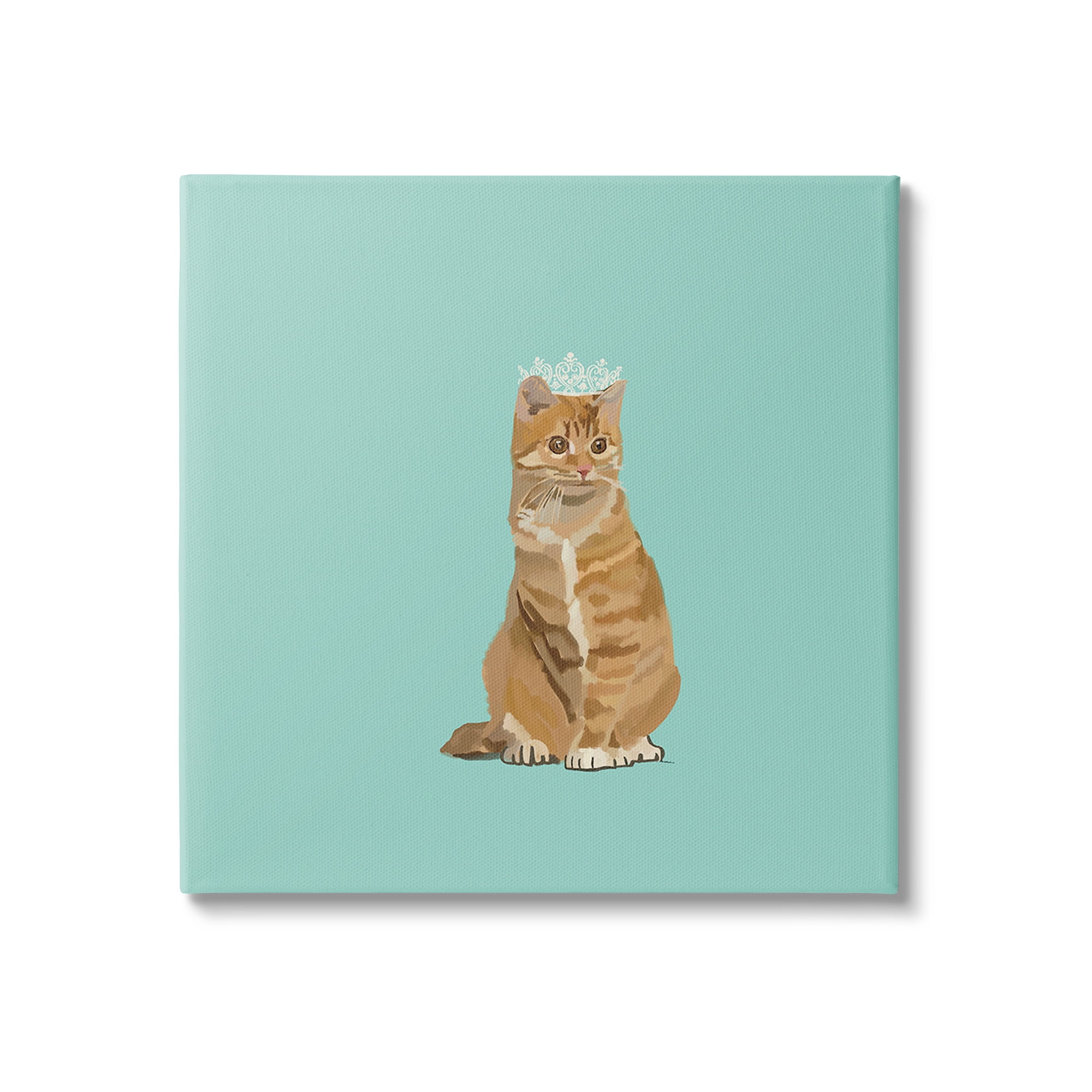 Stupell Industries Royal Tabby Cat Animals & Insects Painting Gallery Wrapped Canvas Art Print Wall Art, 36 x 36