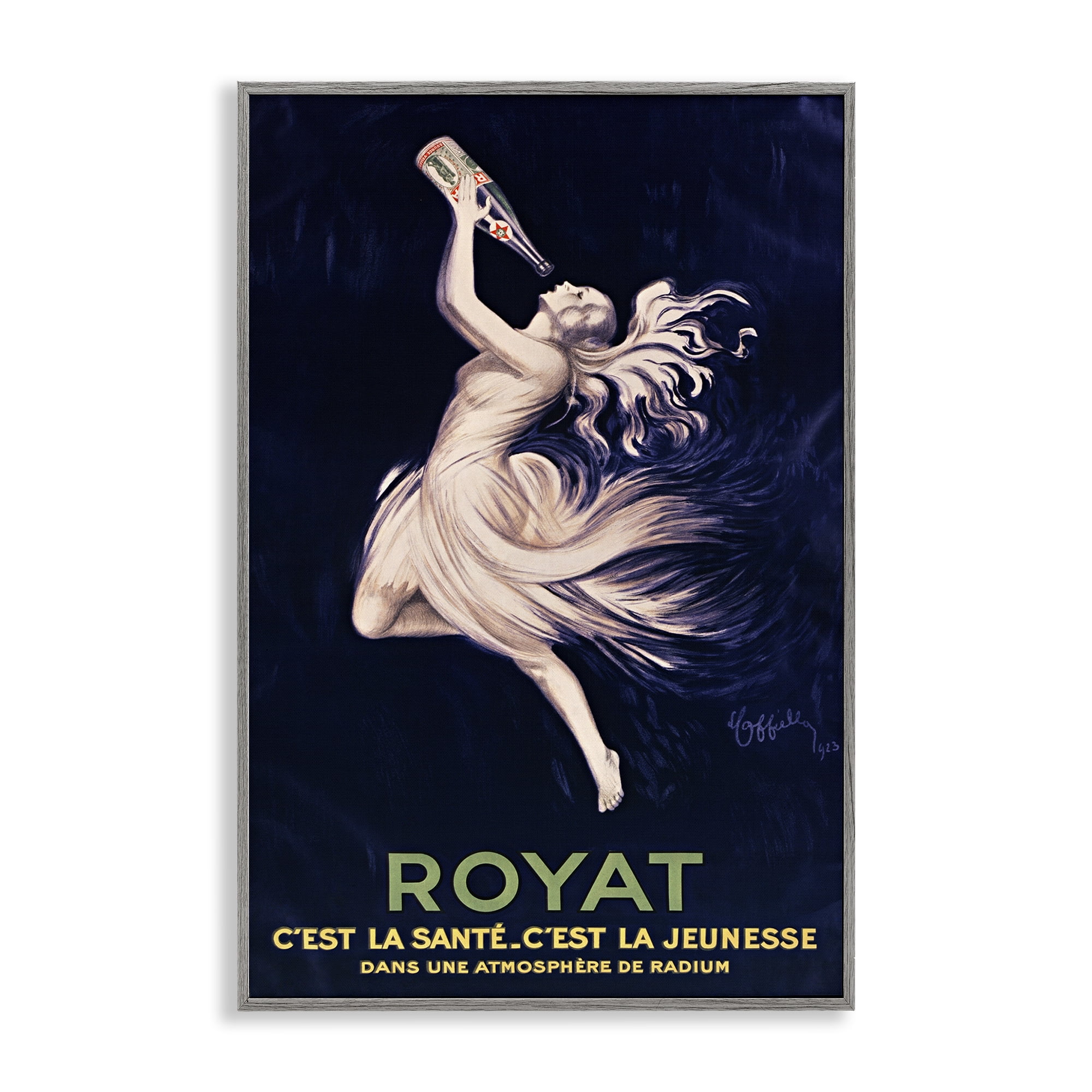 Stupell Industries Royat 1923 Advertisement Gray Framed Giclee Art, design by Leonetto Cappiello