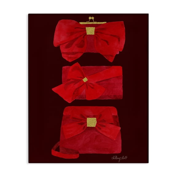 Stupell Industries Glam Ruby Red Clutches Canvas Art, 16 x 20, by Hillary Holt