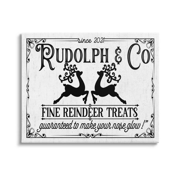 Stupell Industries Rudolph & Co Vintage Sign Graphic Art Gallery Wrapped Canvas Print Wall Art, Design by Lettered and Lined